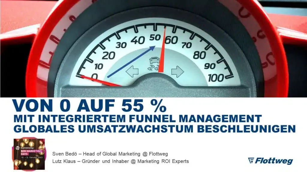 From 0 to 55 % with integrated funnel management Accelerate global sales growth Flottweg - Marketing ROI Experts - Your expert for B2B marketing